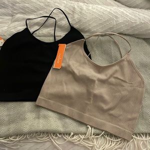 2 set of black and nude bralette